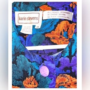 Vintage Karin Stevens Purple floral dress